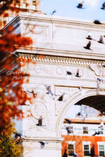 Washington Square Park Arch, Greenwich Village Autumn, NYC Photography, New York City Wall Art
