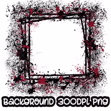 Frame Splatter Maroon Black Background | Printable Artwork | Splash Frame | Paint Splatter Background | Sublimation PNG