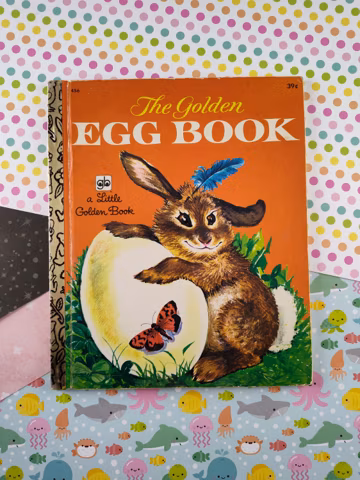 Vintage 1973 Little Golden Book: The Golden Egg Book Hardcover