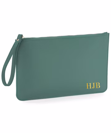 Personalized Bridesmaid Clutch Bag, Leather-look PU, Wedding Party Gift