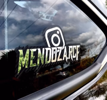 Carbon Fiber Decal Compatible With Instagram | Social Media Name Personalized Vinyl Decal Sticker | Car Decal | Car Accessories