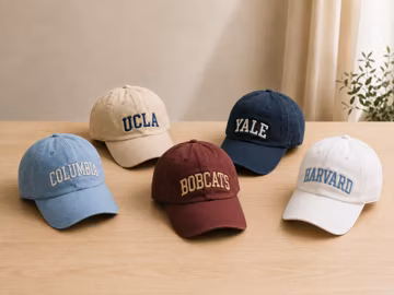 Custom College Embroidered Hat, University Mascot Dad Cap, Personalized School Spirit Hat, College Name Baseball Cap, Graduation Gift
