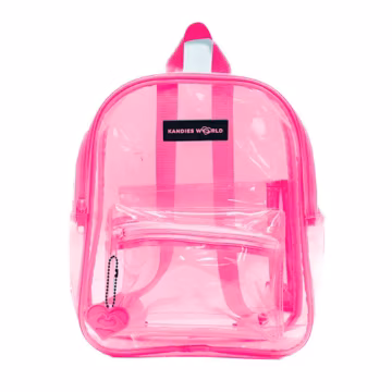 Pink Clear Backpack - Festival Approved Bag – Transparent Rave Bag – EDM Concert Gear