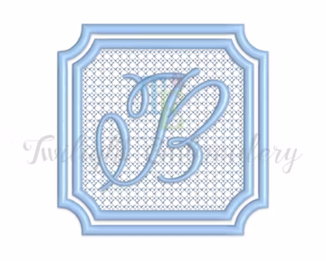 Embossed Machine Embroidery Monogram Font, Knock Down Machine Embroidery Monogram Font, Embossed Embroidery Designs INSTANT DOWNLOAD