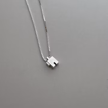 Tiny Chunky Chai Pendant, 925 Sterling Silver, Jewish Necklace