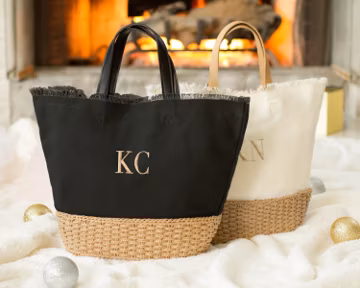 Personalized Tote Bag, Custom Handbag, Holiday Gift Bag, Christmas Tote, Monogrammed Tote Bag Gift for Her, Small Tote Bag, Cute Gift Idea