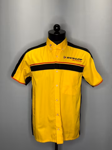 Vintage Dunlop Motorsport Made In Italy Racing Button Up Shirt XS