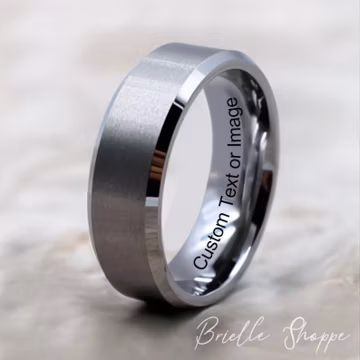 Tungsten Ring, Men's Tungsten Wedding Band, Men's Tungsten Ring, Tungsten Band, Tungsten, Men's Tungsten, Personalized Engraving, Men's Ring