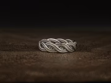 Eternity Braid Ring // 925 Sterling Silver // Size 5 to 10 available