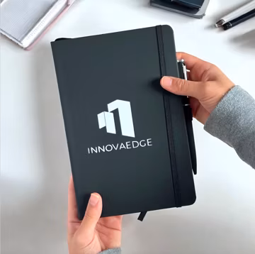 Bulk personalised logo notebook A5 corporate executive journal promotional company gift business branded notepad vegan leather lined diary