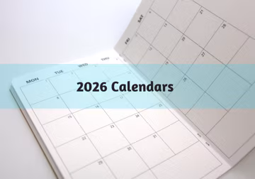 M013: 2026 Plain Monthly Calendar Bright White Paper 118 GSM 40 Pages Notebook