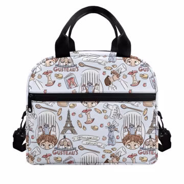 Crossbody Purse, Lunch Bag Ratatouille Remy Gusteau's Cook Paris Theme Chef Park School Work Lunch Bag, Linguini Tote Bag, Remy's Adventure