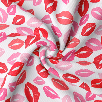 Rib Knit Fabric by the Yard Ribbed DBP Muslin Swim Cotton Bamboo Waffle Scuba Minky Chiffon RBK2913 Valentine's Day