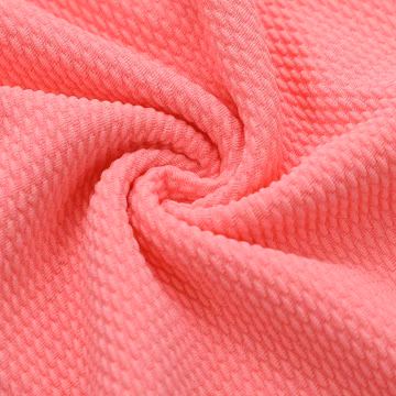 Light Coral Liverpool Bullet Textured Fabric by the yard 4 Way Stretch Solid - Strip Half Yard Thick Knit Jersey Liverpool Fabric for Bows