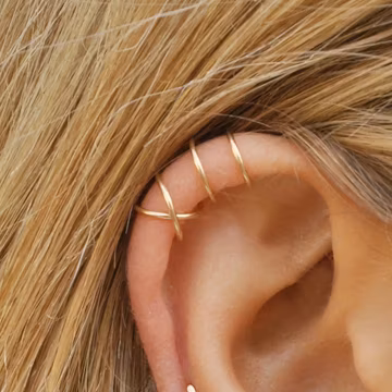 14K Gold Filled Ear Cuff, Fake Helix Piercing, Cartilage Jewelry Clip on