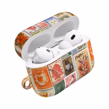 Vintage Stamps Collage AirPod Case Accessories Cute Aesthetic Trendy Summer AirPods Cases 2nd 3rd 1st Gen Pro Earbud Holder Air Pods 2 3 1 4