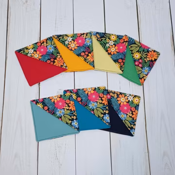 Corner Floral Fabric Bookmark