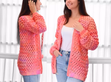 Crochet pattern-ELOISE Crochet Cardigan pattern PDF-Women crochet gift handmade-Crochet clothes beginner pullover-Easy Granny sweater XS-3XL