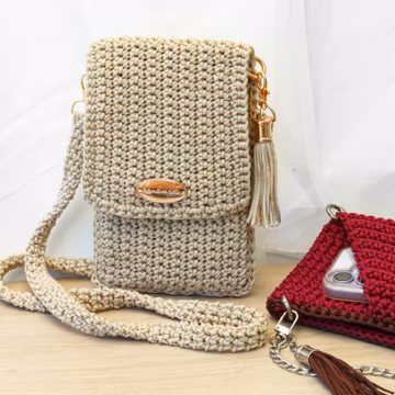 Crochet pattern-LISBON Crochet Crossbody Phone Purse, PDF shopping 1 strap summer Bag, Phone Case, Phone Holder, Tote Bag, Crochet Mini Bag