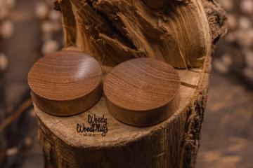 Sapele Concave wood plugs wooden plugs, pair of concave gauges with different types of wood- 12mm 14mm 15mm 16mm 18mm 20mm 22mm 24mm 25mm