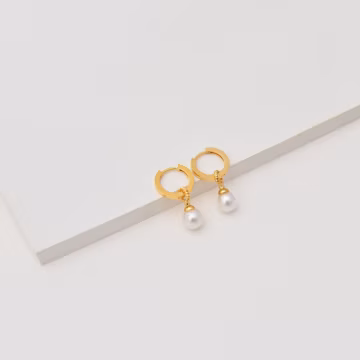Pearl Huggie Hoop Earrings β’ Interchangeable Dangle Drop Earrings with Pearls β’ Bridesmaid Earrings β’ Gift for Her β’ Wedding Jewelry 270