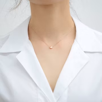 Dainty Dot Necklace: Gold, Silver, Rose Gold Tiny Circle Pendant