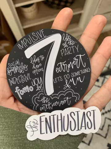 Enneagram Type 7 Sticker Set: The Enthusiast
