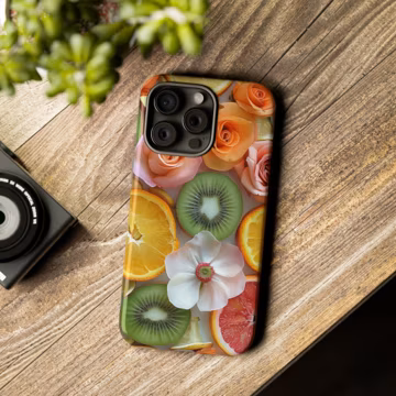 Kiwi & Strawberries iPhone/Galaxy Case: Sturdy Protective Cover