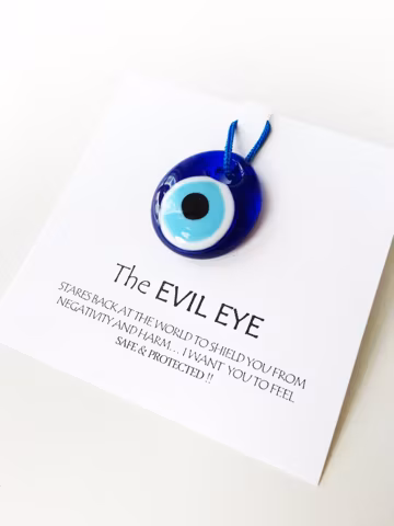 Turkish Evil Eye Beads with Card, Customized Wedding Favors, Unique Protection Gifts, Blue Evil Eye Beads for Guests, Evil Eye Protection