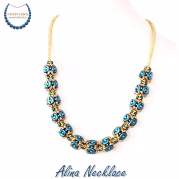 Alina Necklace-Beading tutorial-Seed Bead,Fire Polish ,Arcos bead puca ,Czech Glass 3-Hole Bead,Stormduo -pattern- Tutorial PDF-Hobbyland