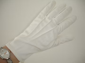 Ladies Nylon Lightweight Vintage Gloves Womens Edwardian Style With Ivory Cream