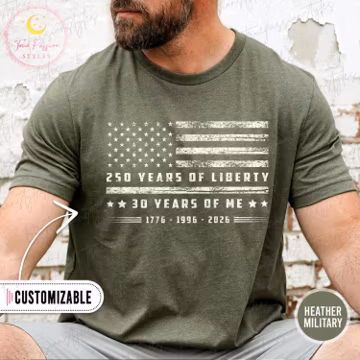Vintage 30th Birthday Shirt, American Flag Birthday Tee, Patriotic Birthday Shirt 2026, 30th Birthday Sweatshirt, 1996 Long Sleeve S06422
