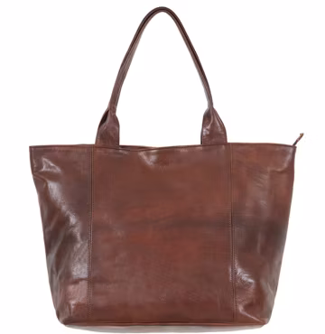 SUMMER SALE Moroccan Medium Sized Brown Leather Tote Bag, Handmade Bohemian Shoulder Shopper Bag, Premium Quality Travel Bag