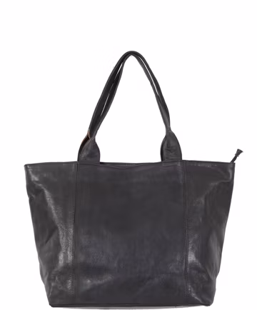 SUMMER SALE Moroccan Medium Sized Black Leather Tote Bag, Handmade Bohemian Shoulder Shopper, Premium Quality Travel