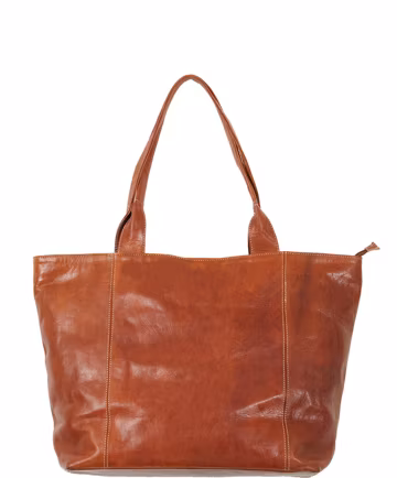 SUMMER SALE Moroccan Medium Sized Mid-Brown Leather Tote Bag, Handmade Bohemian Shoulder Shopper, Premium Quality Travel