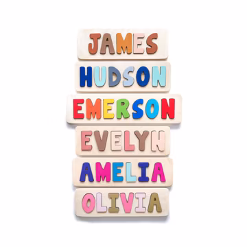 Wooden Name Puzzle, Christmas Gift for Kids, Name Puzzles for Toddlers, Montessori, First Birthday, Baby Shower Gift, Custom Name Puzzle