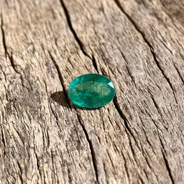 1.75 Carat Oval Cut Natural Emerald: Deep Green Zambian Gemstone