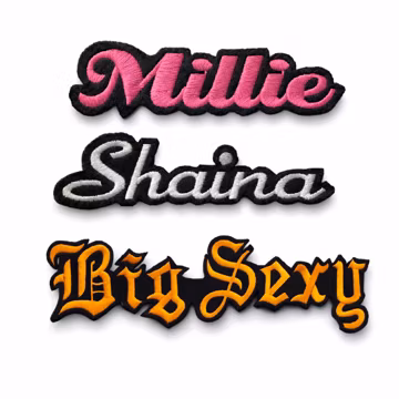 Custom Embroidered Iron On Name Patch: Personalized for Jackets, Caps, Robes and More (3-19" )