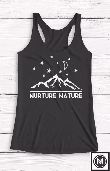 Nurture Nature Graphic Tank Top, Camping, Hiking