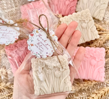 Wildflower Soap Favors - Baby in Bloom Shower Favors Girl, Bridal Party Bachelorette Wedding Decoration Garden Flower Gift for Guest in Bulk