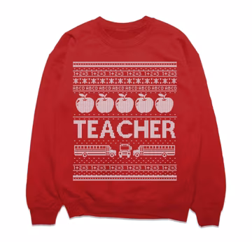 Teacher Christmas Sweatshirt, Funny Christmas Sweater for School Teachers, Cozy Teacher Sweatshirt, Educators Christmas Gift Ideas