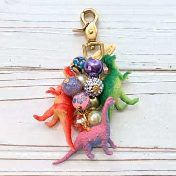 Lenora Dame Favorite Dinosaur Purse Charm Colorful