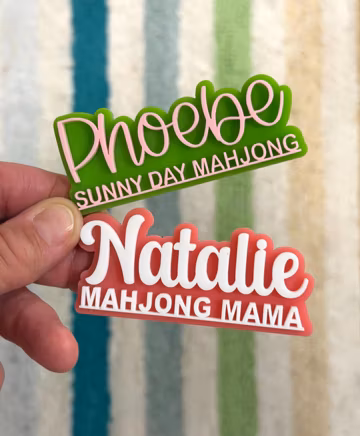 Custom Acrylic Magnetic Name Tag, Company Gift, Mahjong Name Tag