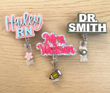 Personalized Retractable Name Badge Reel: Teacher, Nurse, Custom Colors