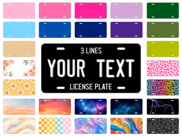 Custom License Plate, Personalized 6x12 Aluminum Vanity Front Car Tag