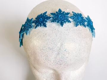 Glitter Snowflake Tiara - Frozen Ice Princess Crown, Party Headband