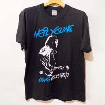 Vintage 1983 Neil Young American Tour T-Shirt Size XS–S