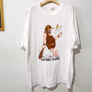 Vintage 80s Softball Players T-Shirt Size XL