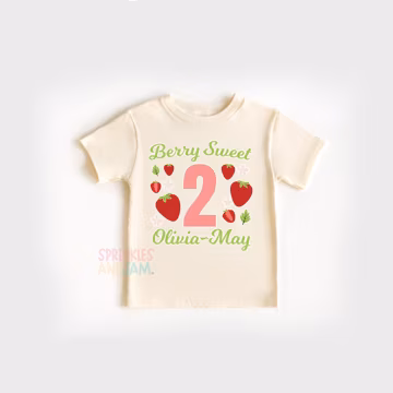 Strawberry Birthday Girl Tee: Berry Sweet Personalized Shirt