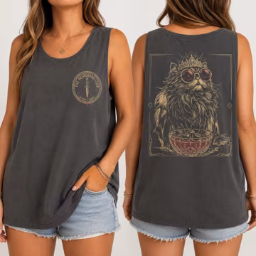 Vintage Princess Donut Comfort Color Tank Top, Dungeon Crawler Carl Tank, The Desperado Club Tank
